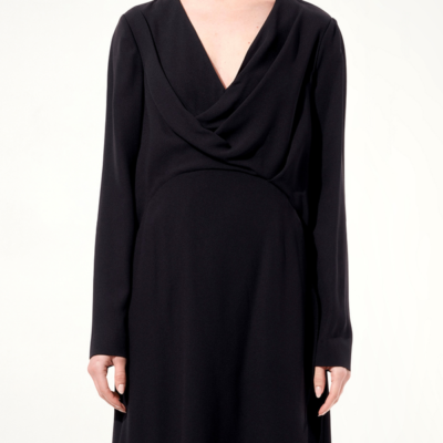 Balenciaga Breezy Long Sleeve Gown in Black / 36