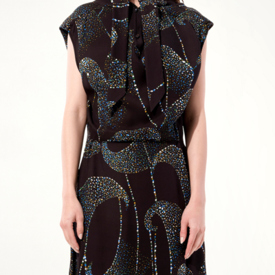 Balenciaga Crepe Dress in Black / 34