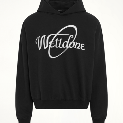 We11Done Cursive Circle Logo Hoodie