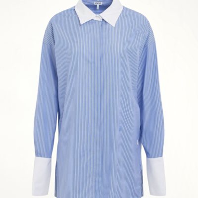 Loewe Stripe Long Shirt in Blue/white Blue / 34