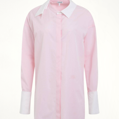 Loewe Deconstructed Cotton Shirt in Chalk White / 40