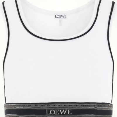 Loewe Logo Cropped Tank Top