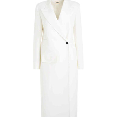 Khaite Cobble Coat in Chalk White / 0