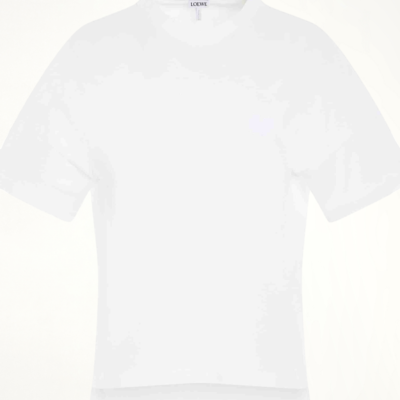 Loewe Anagram Boxy Fit T-shirt in White / Xs