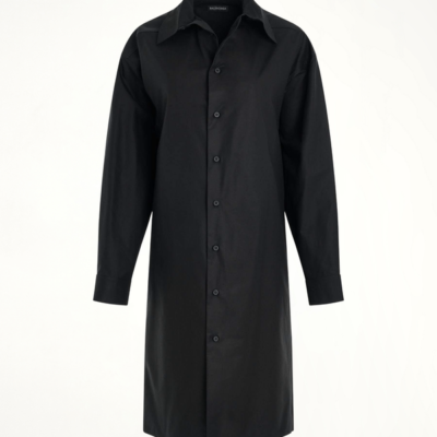 Balenciaga Kick Collar Dress in Black / 34