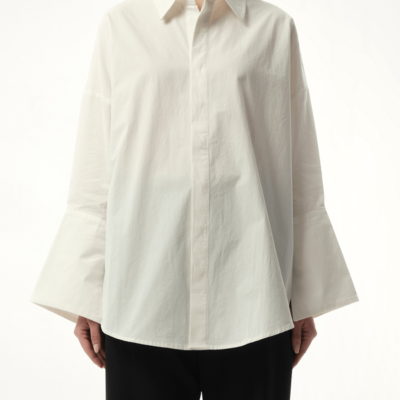 Fax Copy Express Oversized Shirt in White / S