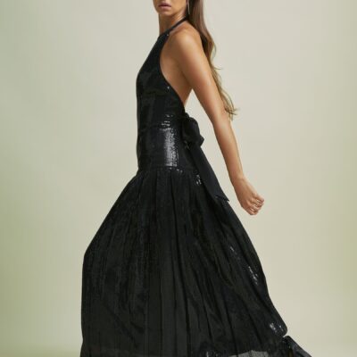 Sequin Halter Neck Dress