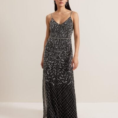 Phase Eight Black Alexia Sequin Dress
