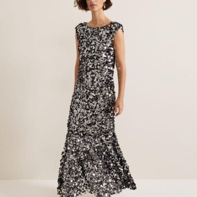 Phase Eight Black Nina Sequin Dress