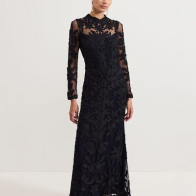 Phase Eight Blue Geneve Tapework Maxi Dress