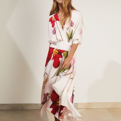 Reiss Ivory Nola Reiss | NYBG Floral-Print Maxi Dress