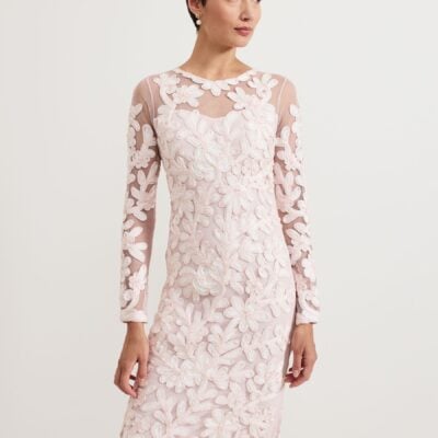 Phase Eight Pale Pink Petite Annika Midi Dress
