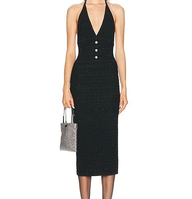 Alessandra Rich Backless Midi Dress