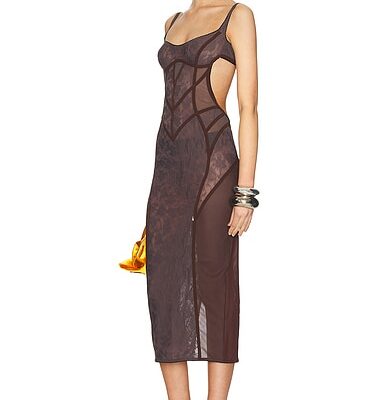 THE ATTICO Midi Lace Dress