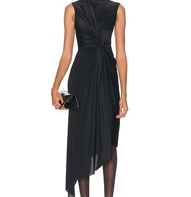 Balenciaga Mockneck Midi Dress