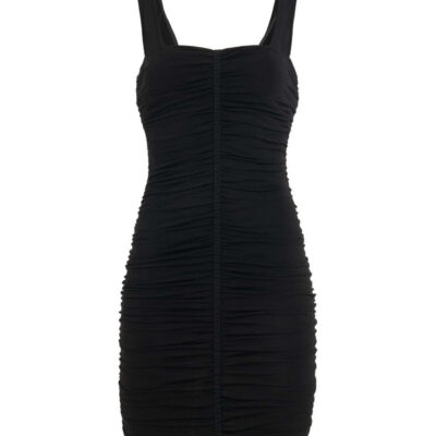 Givenchy Shiny Crepe Jersey MIDI Dress in Black / 36