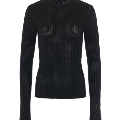 Givenchy Ribbed Crewneck Sweater in Black / Xs