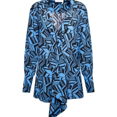 Chloe Geo Print Shirt in Blue / 34