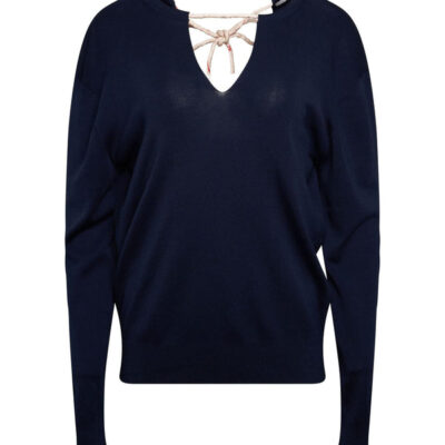 Chloe Knit Pullover in Navy / Xs