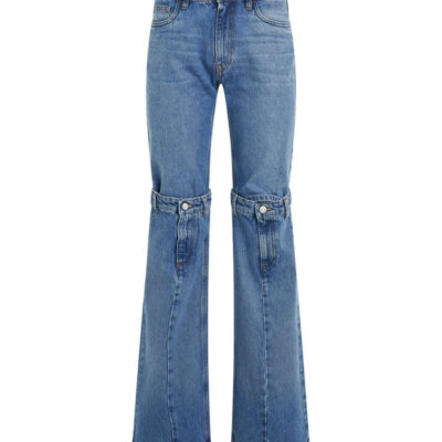 Coperni Open Knee Jeans in Washed Blue / M