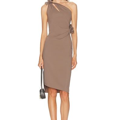 Coperni Asymmetric Mini Flower Gown