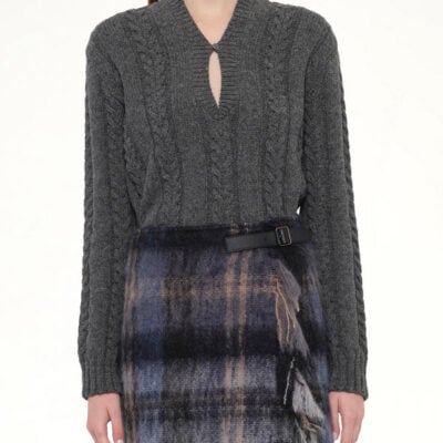 Loewe Mohair Skirt in Blue/multicolour Blue / 34