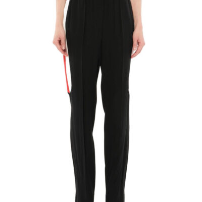 Givenchy Crepe Satin Fit Pants in Black / 40