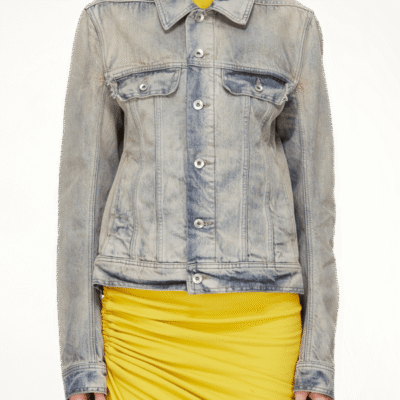 Rick Owens Drkshdw Trucker Worker Jacket in Mineral Pearl Blue / L