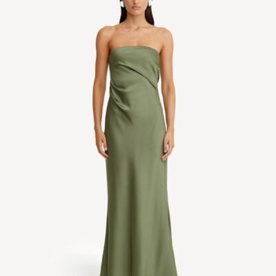 Significant Other Bottle Green Lucile Strapless Gown