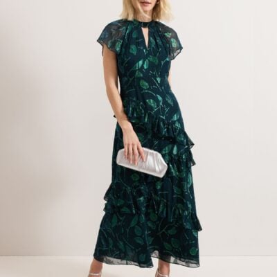 Phase Eight Green Haisley Silk Dress