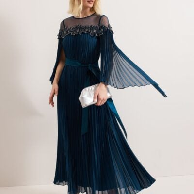 Phase Eight Blue Mavery Beaded Dress