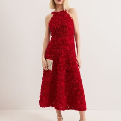 Phase Eight Red Angeline Midaxi Dress