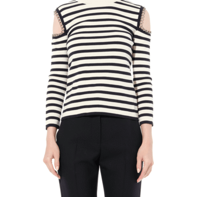 Alexander Mcqueen Crew Neck Knitwear Ivory White / Xs