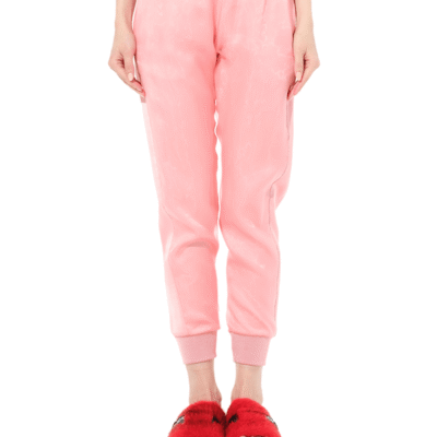 Alexander Mcqueen Satin Organza Jogger in Anemone Pink / It 38