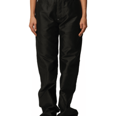 Maison Margiela Cotton Satin 5 Pocket Pants in Black / 25