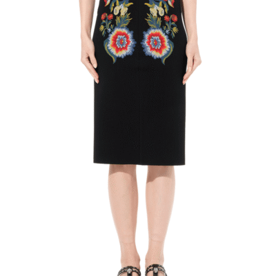 Alexander Mcqueen Pencil Knee Skirt in Black / S
