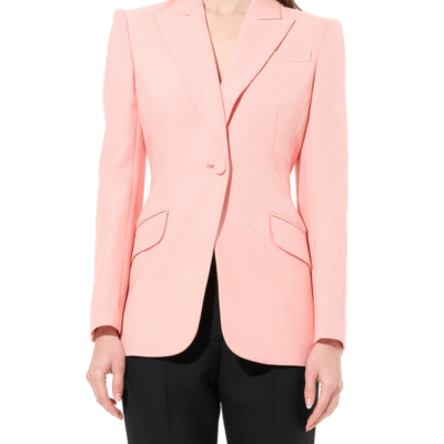 Alexander Mcqueen Straight Shoulder Jacket in Anemone Pink / It 38