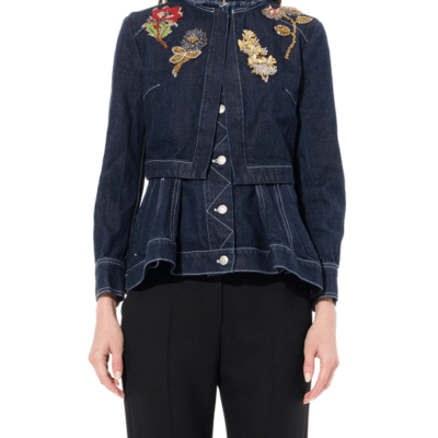 Alexander Mcqueen Raw Denim Jacket in Blue / 36