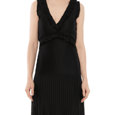 Givenchy Short Pleated Dress in Black / 36