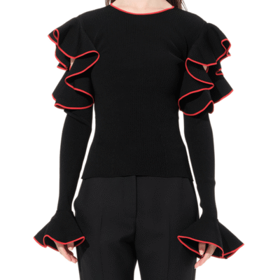 Alexander Mcqueen Longsleeve Knitwear in Black / S