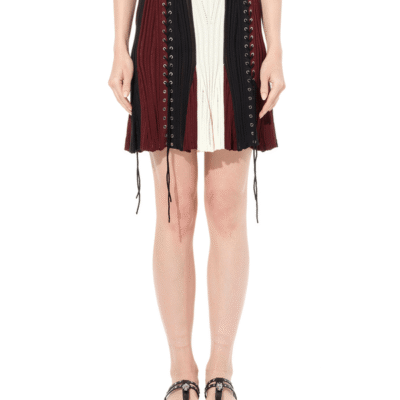 Alexander Mcqueen Laddered Mini Skirt in Black / S