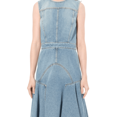 Alexander Mcqueen Abito Denim Dress in Blue / 36