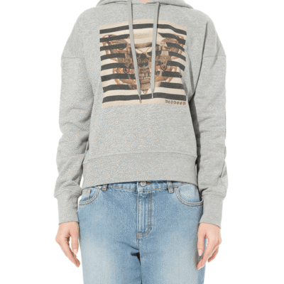 Alexander Mcqueen Butterfly Skull Sweatshirt in Grey / It 38