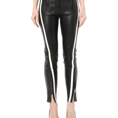 Alexander Mcqueen Leather Pants in Black / It 38