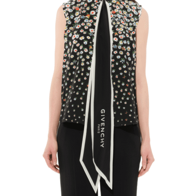 Givenchy Daisies Sleeveless Shirts in Black / 38
