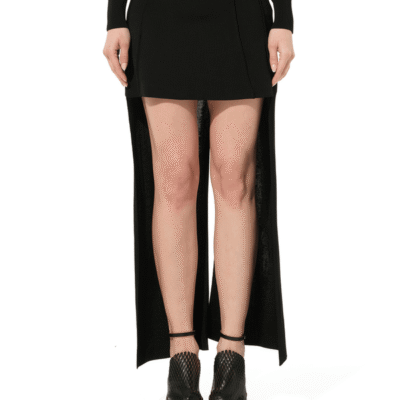 Chloe Back Panel Skirt in Black / Xs