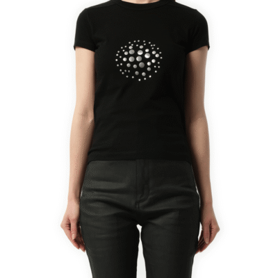 Rick Owens Cropped Orb Level T-shirt in Black / 38