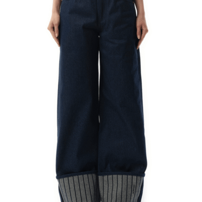 Jacquemus Le De-nimes Large in Navy/navy Stripe Navy / 25