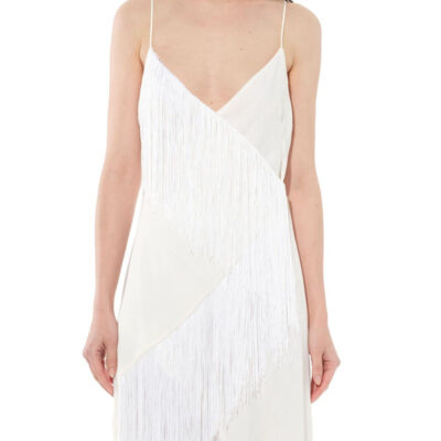 Givenchy Fringes Dress in White / 38