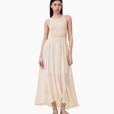 AllSaints Cream Zenia Dress